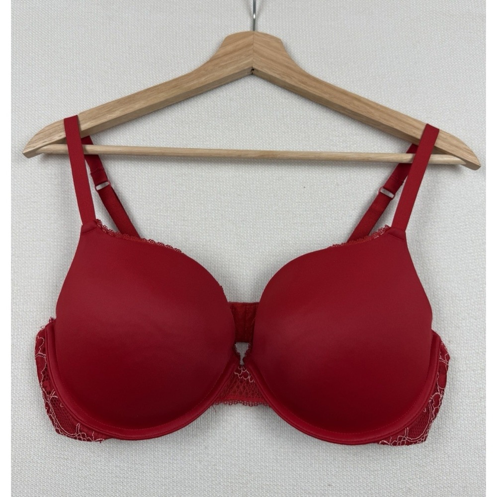 AUDEN The Radiant Push-Up Bra Underwire 38C Valentine Red Romantic Lace
